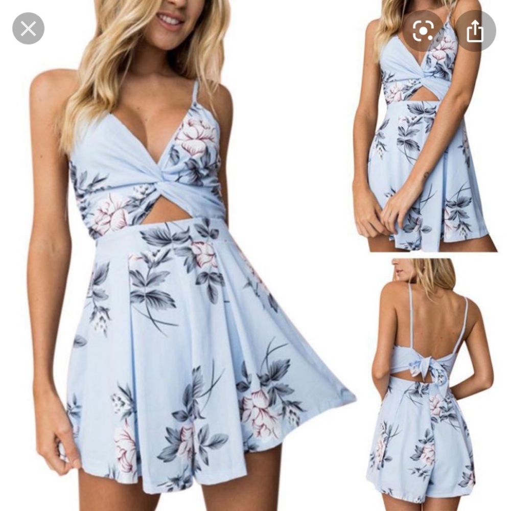 NWT Romper With Flowers